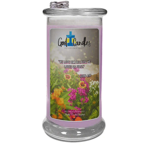 1 John 4:19 Verse God Candle