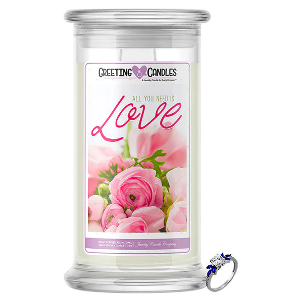 All You Need Is Love Jewelry Greeting Candles