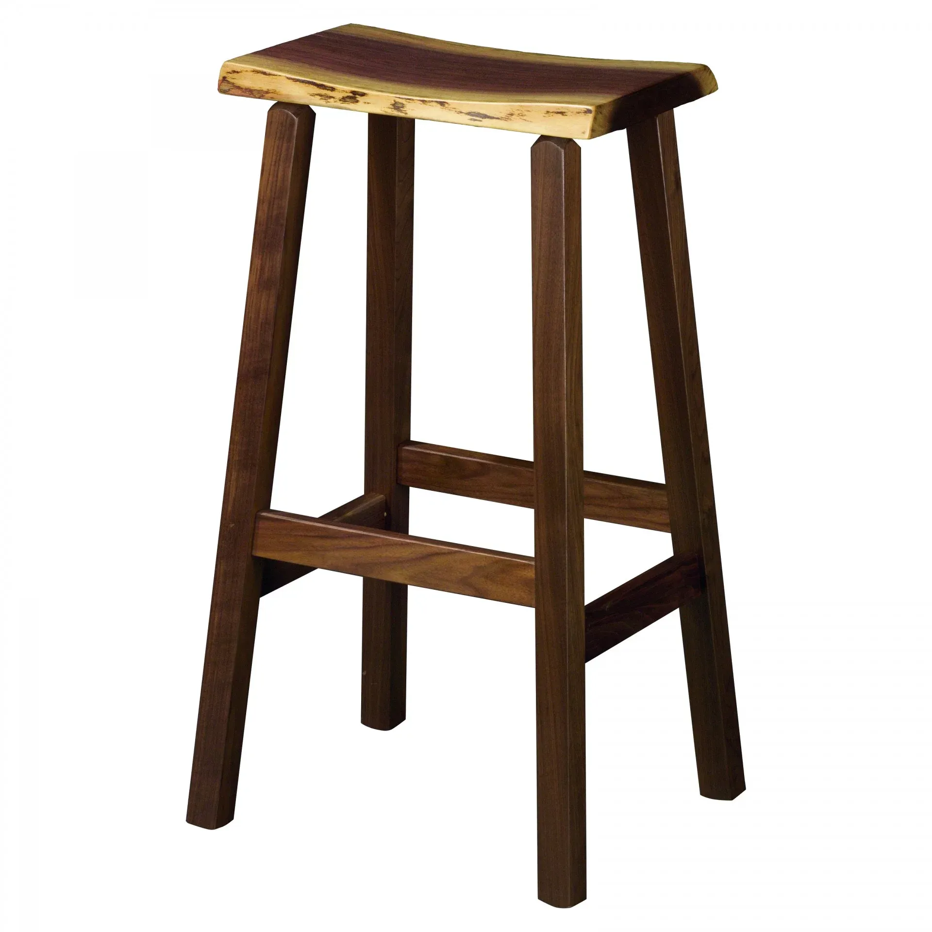 Amish Made Live Edge Bar Chair