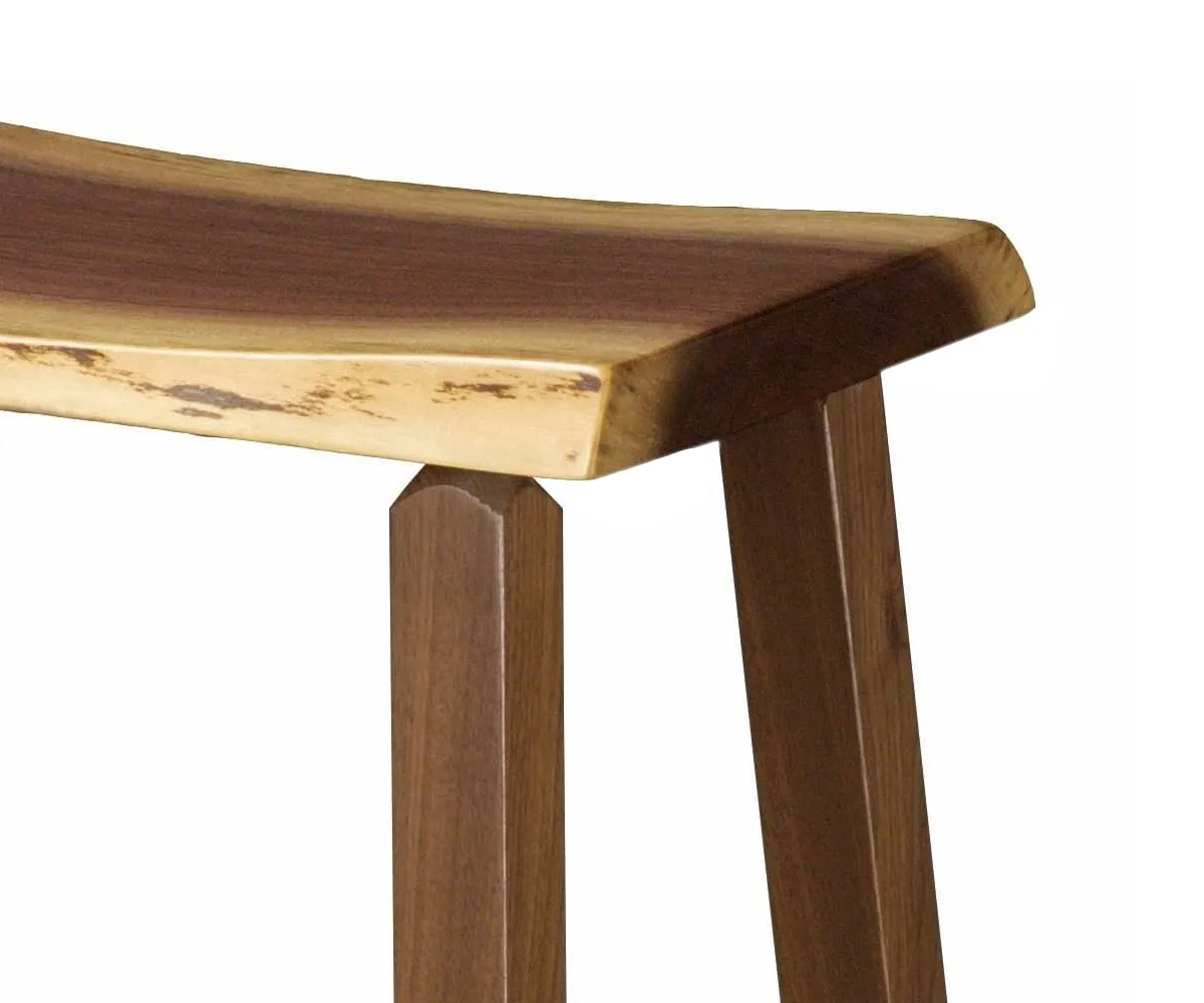 Amish Made Live Edge Bar Chair - Image 2