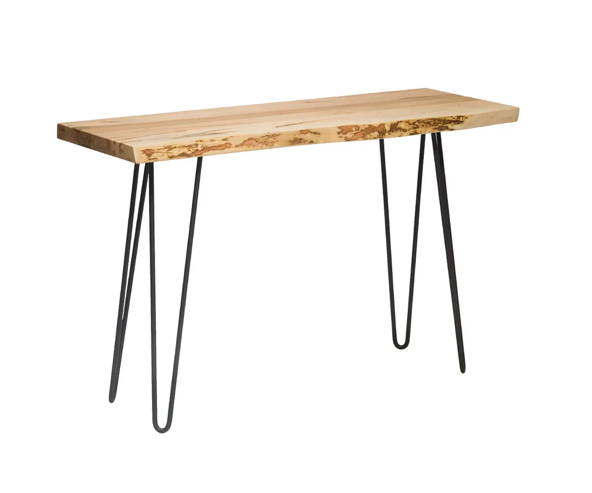 Amish Made Live Edge Dining Table with Hairpin Base - Image 2