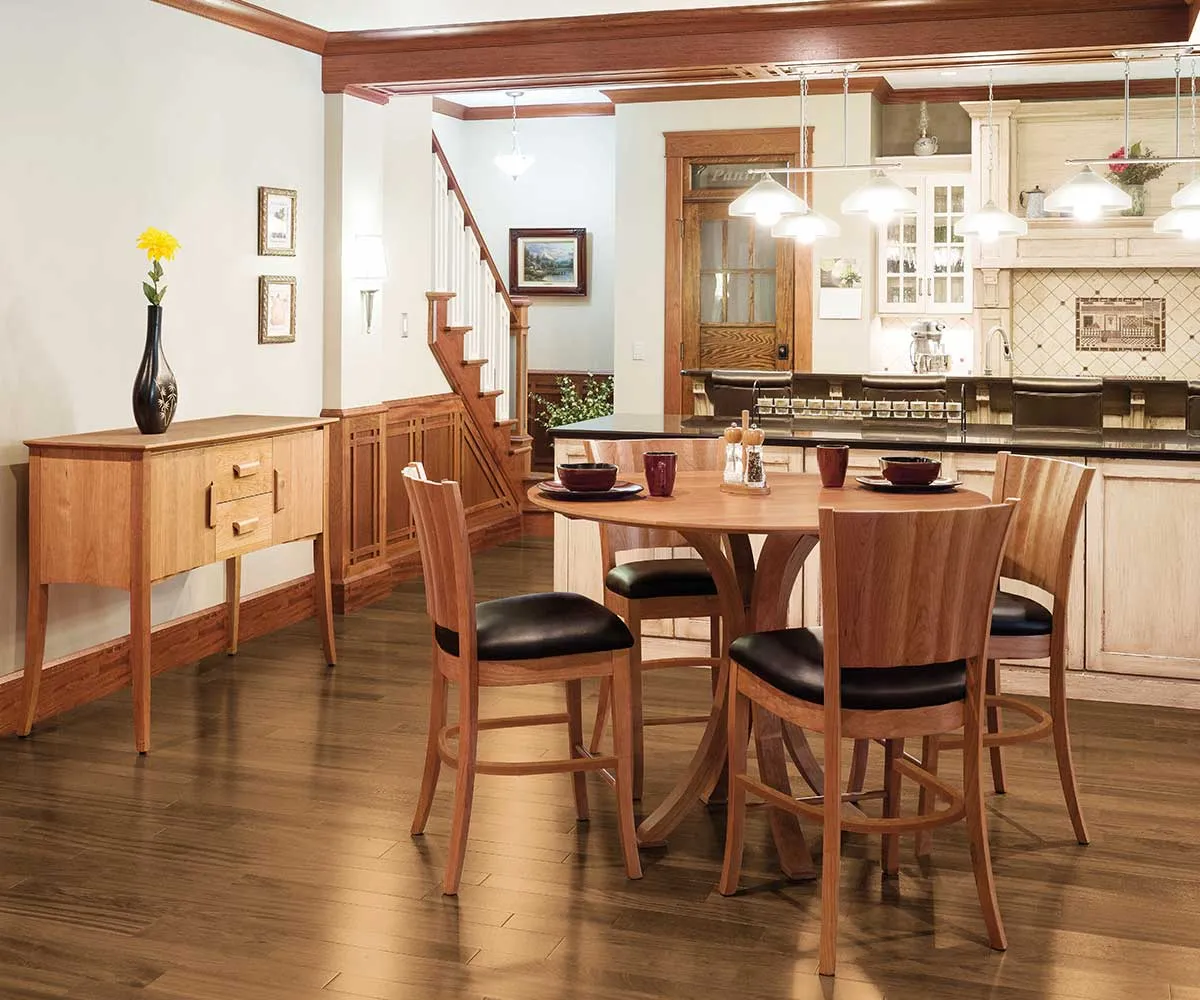 Amish Made Rippleback Counter Chair - Image 3