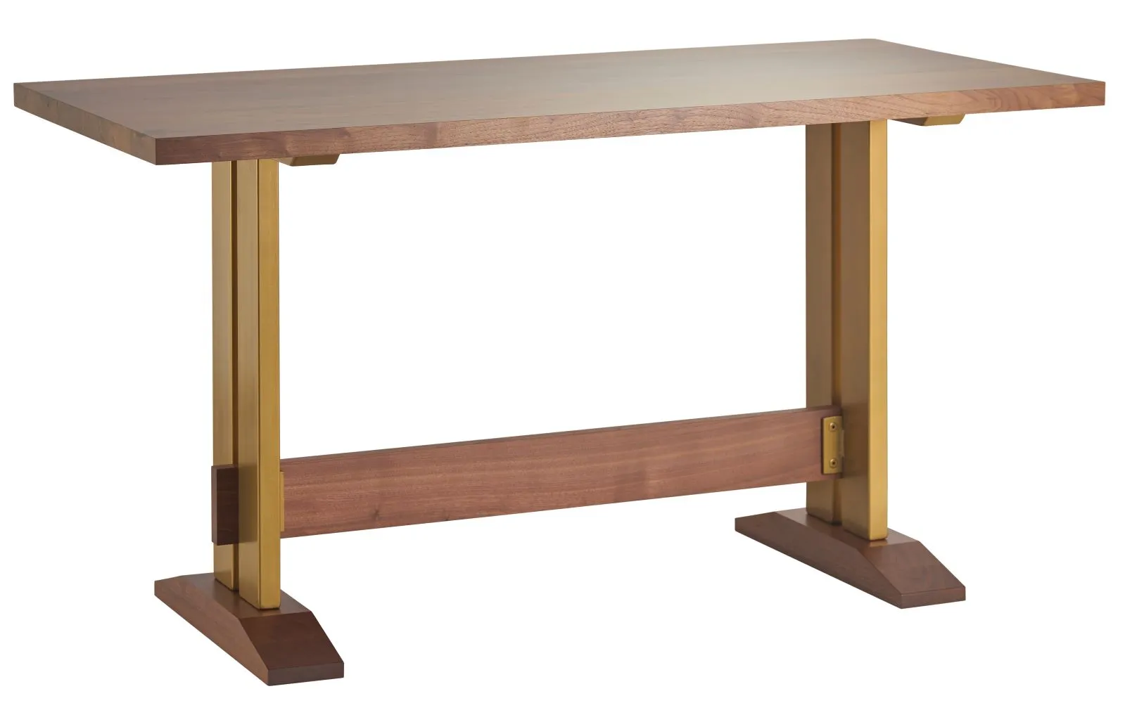 Amish Made Straight Edge Counter Table with Brooklyn Base - Image 2