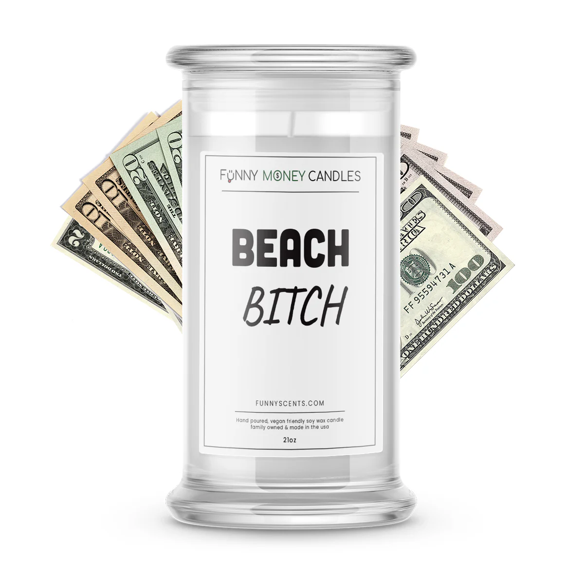 Beach Bitch Money Funny Candles