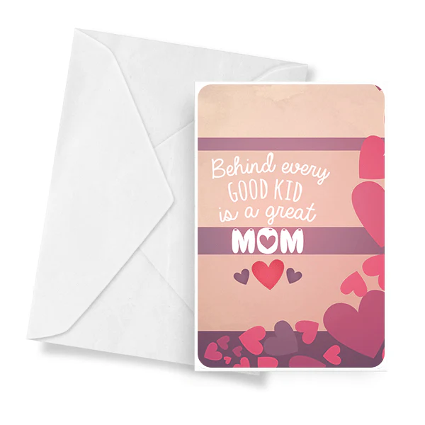 Behind Every Good Kid Is A Great Mom Jewelry Greeting Card