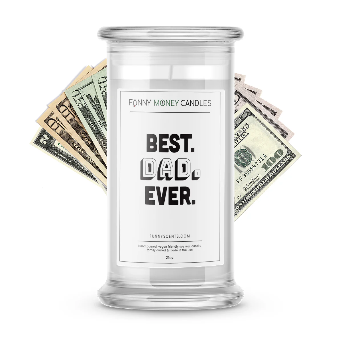 Best Dad Ever. Money Funny Candles