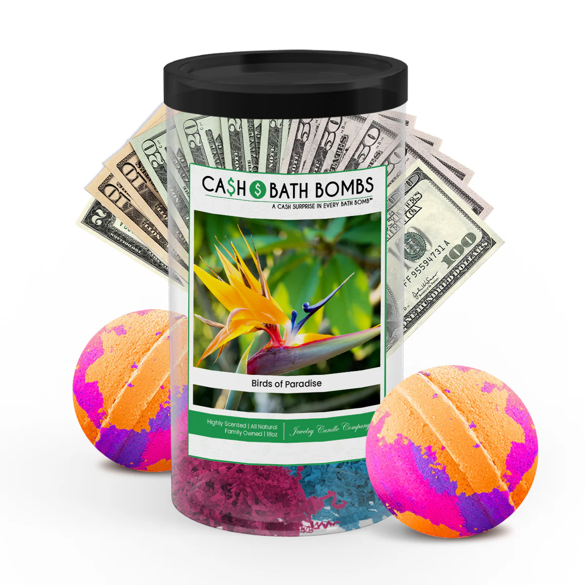 Birds of Paradise Cash Bath Bombs Twin Pack