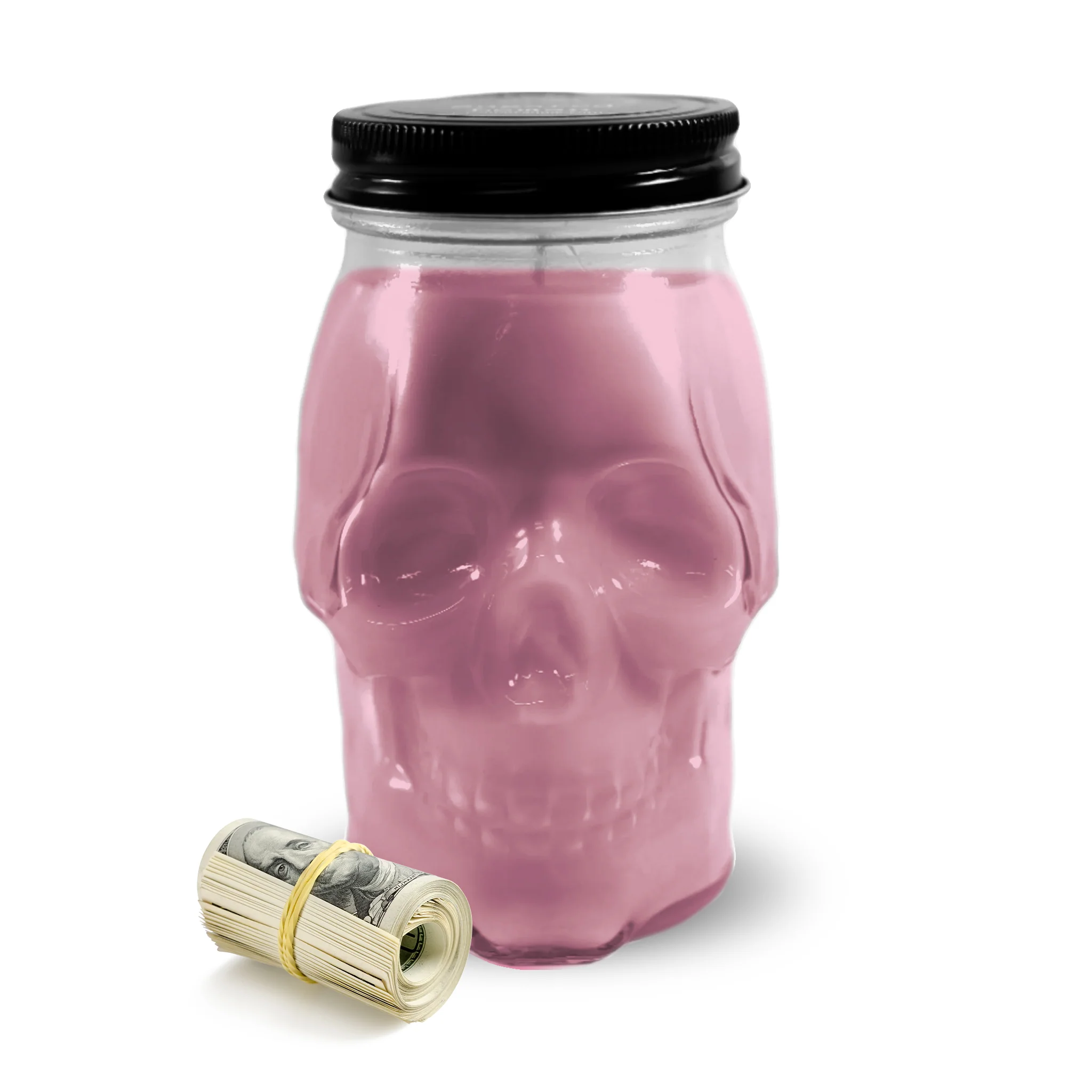 BIRTHDAY CAKE SKULL CASH CANDLE