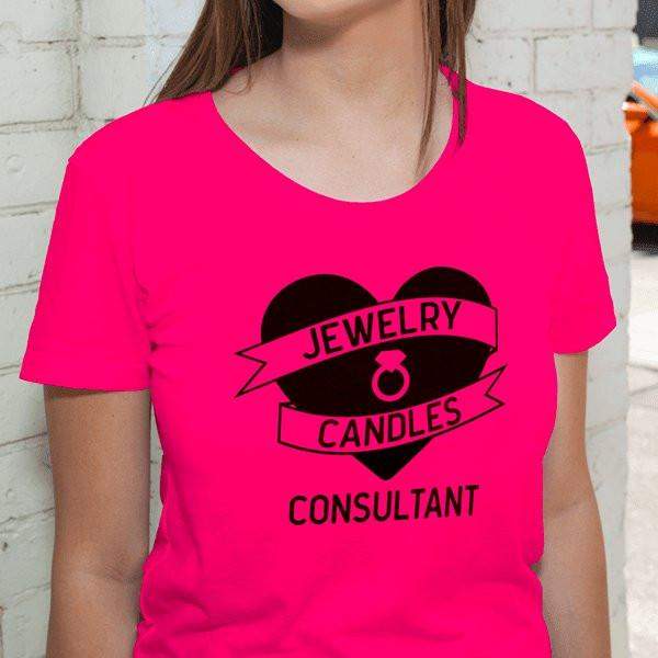 Black On Hot Pink Heart Banner Short-Sleeve Shirt - Jewelry Clothing