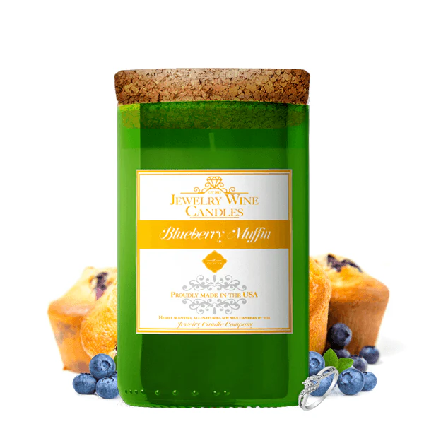 Blueberry Muffin Jewelry Wine Candle