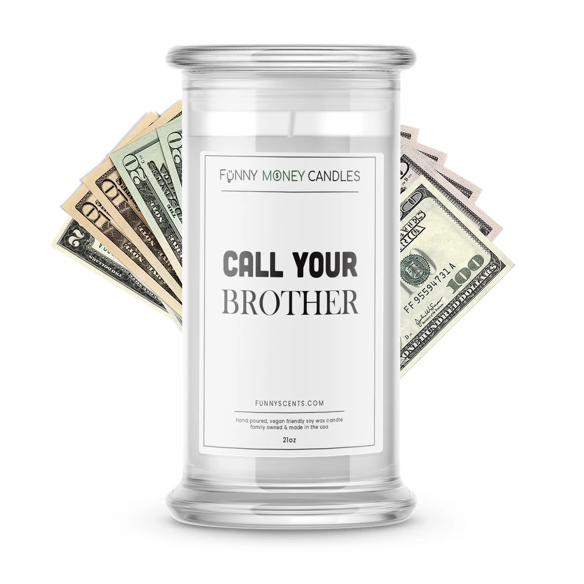 Call Your Brother Money Funny Candles