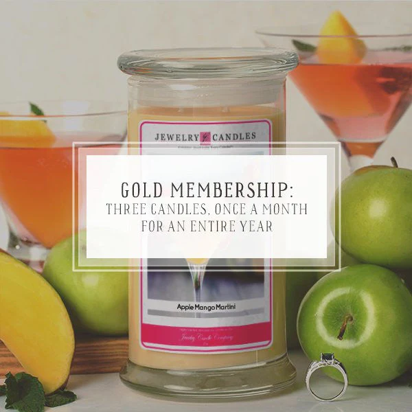 Candle Of The Month Club Gold Package Three Candles, Once A Month, For 12 Months