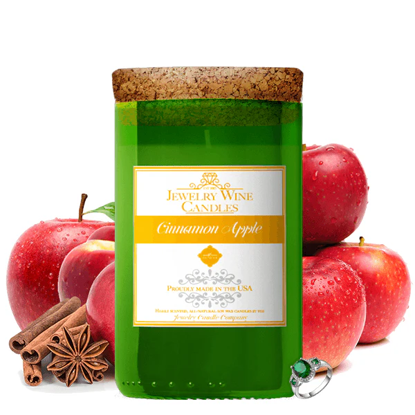 Cinnamon Apple Jewelry Wine Candle