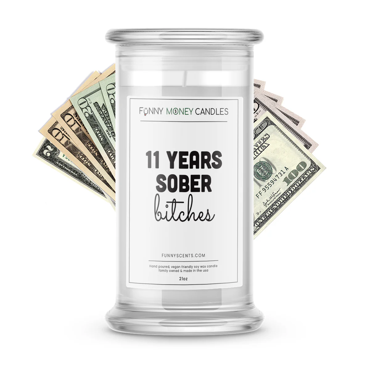 Clean and Sober Bitches Money Funny Candles - Image 22