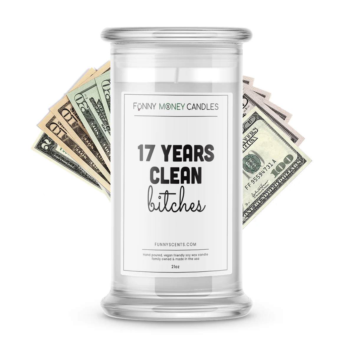 Clean and Sober Bitches Money Funny Candles - Image 33
