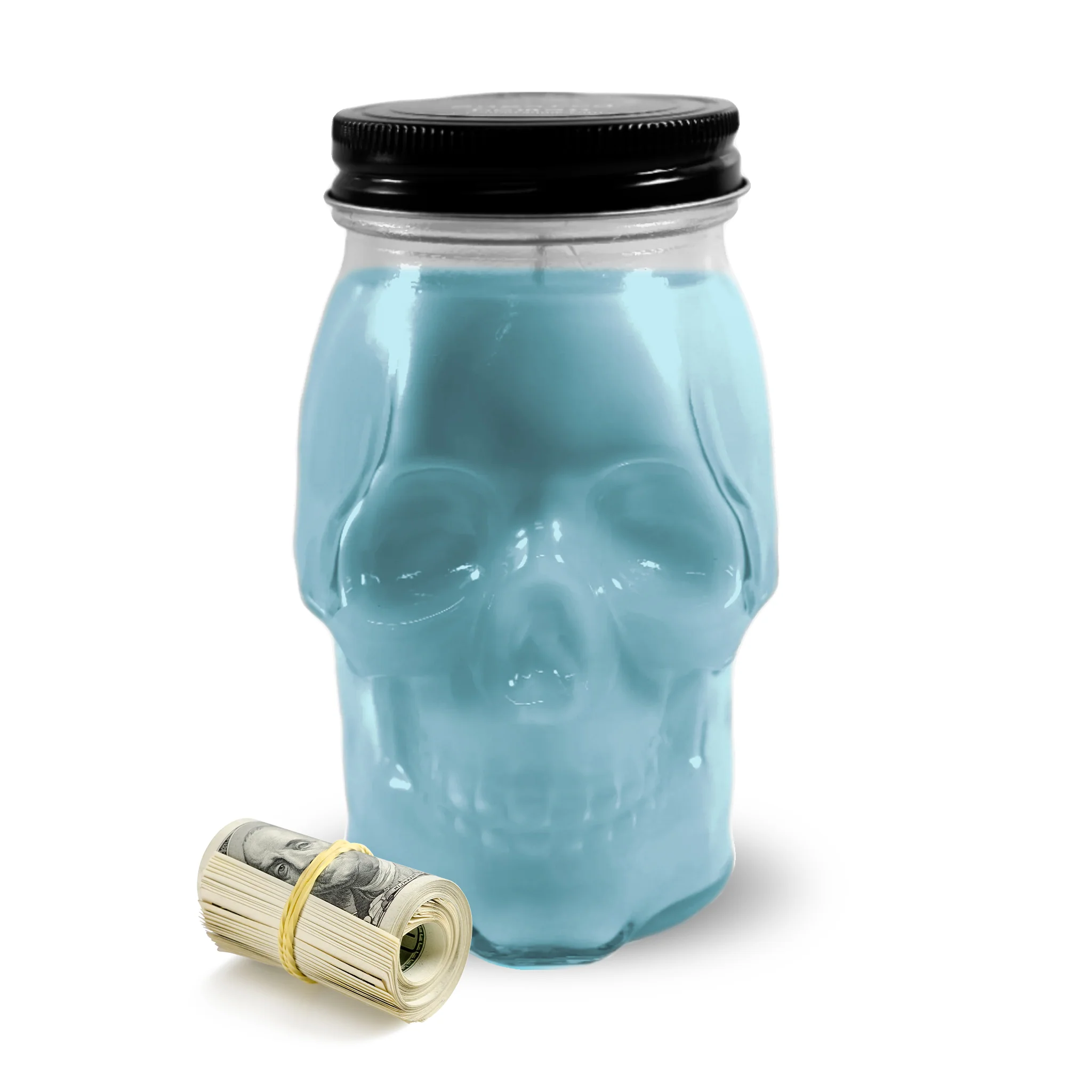 CLEAN LINEN SKULL CASH CANDLE