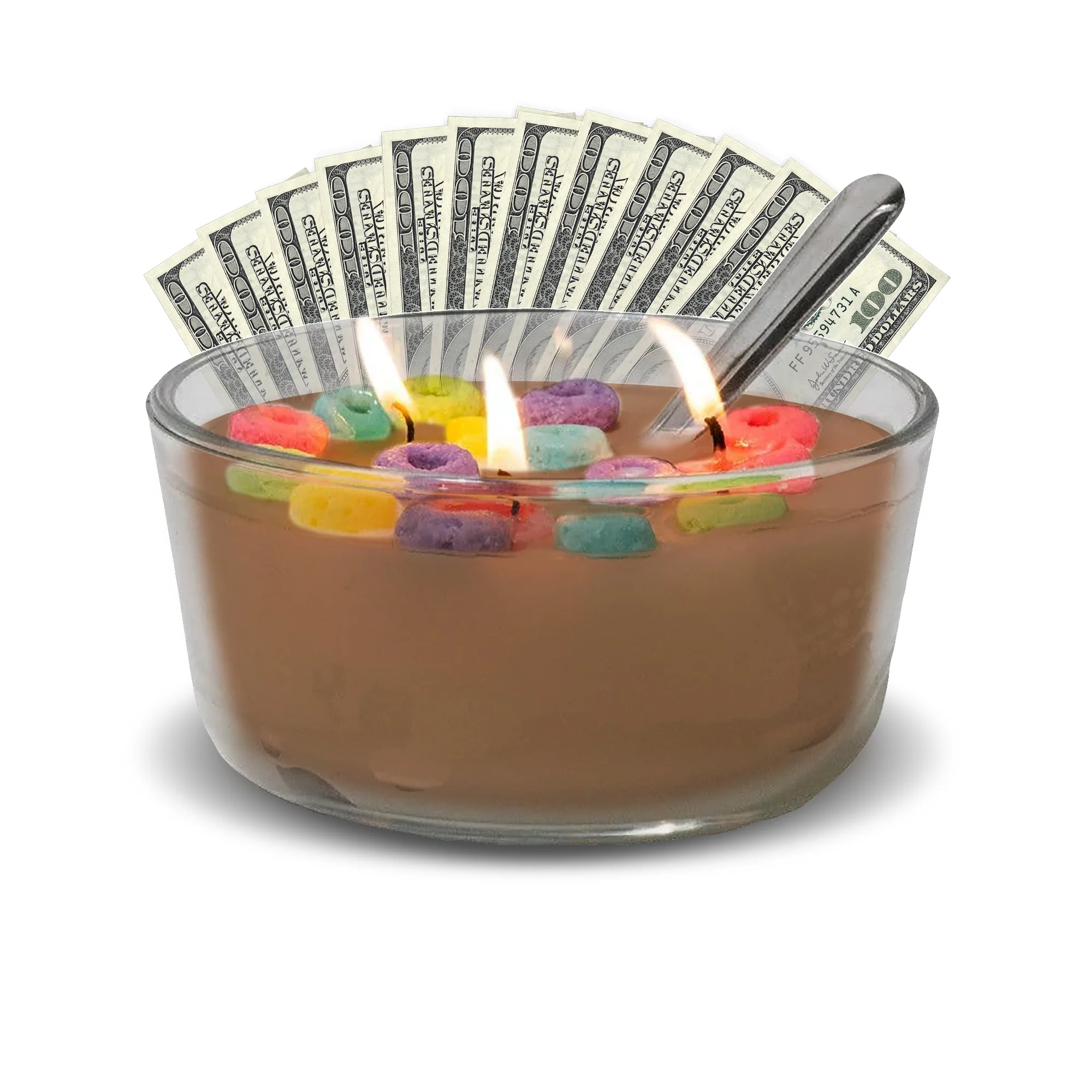 Cocoa Puffs Cereal Bowl Cash Luxury Candles