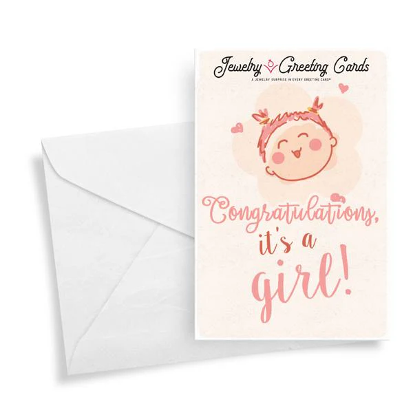 Congratulations, It's A Girl! Jewelry Greeting Card