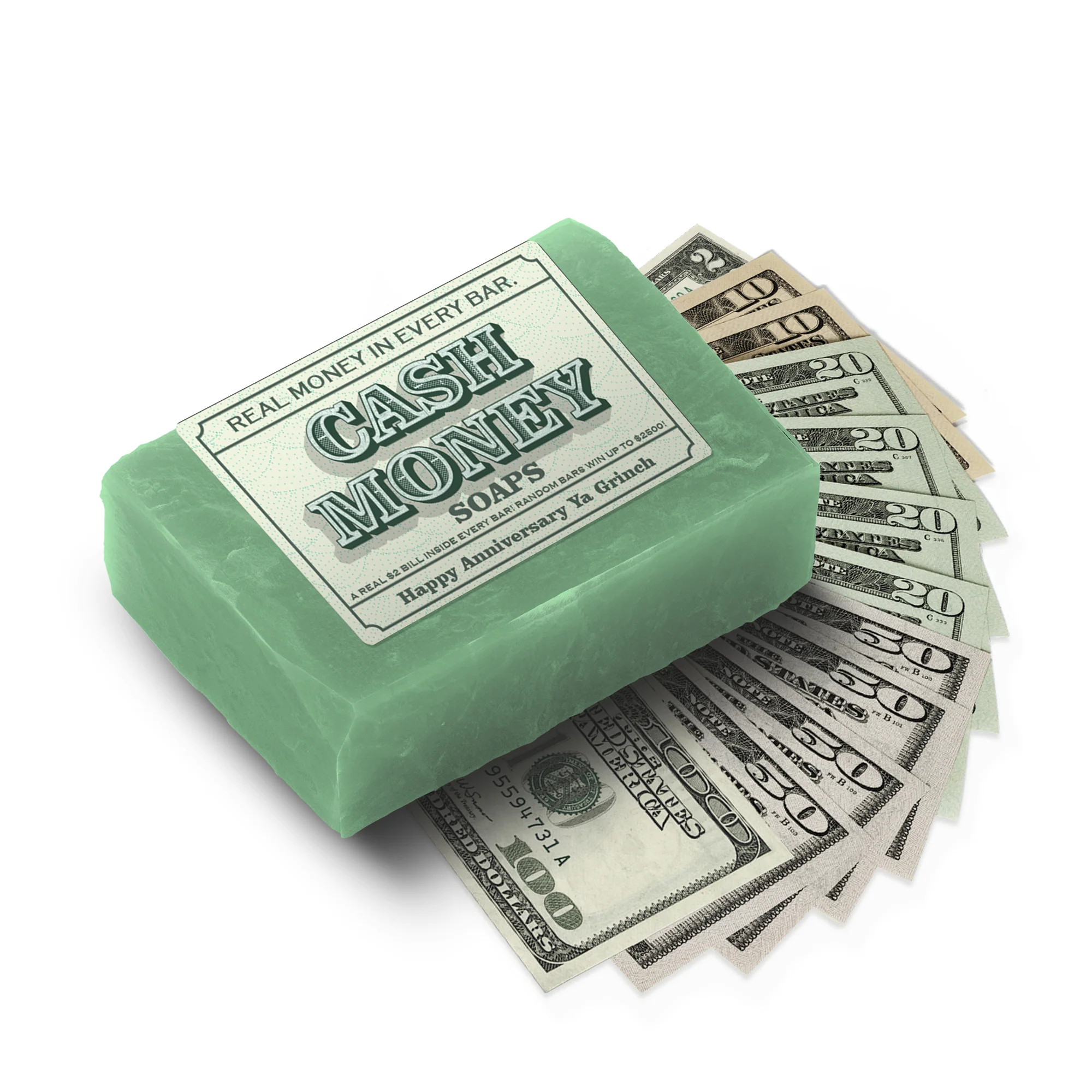 Happy Anniversary Ya Grinch Cash Money Soaps
