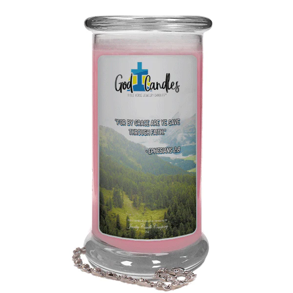 Ephesians 2:8 Verse God Candle
