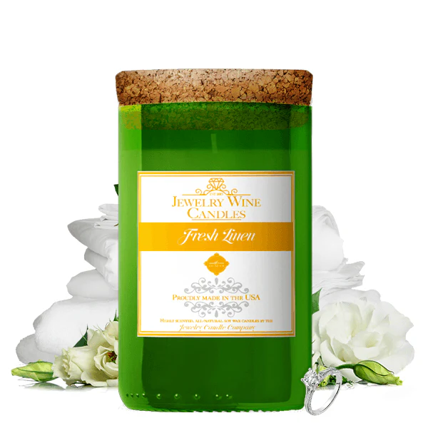 Fresh Linen Jewelry Wine Candle