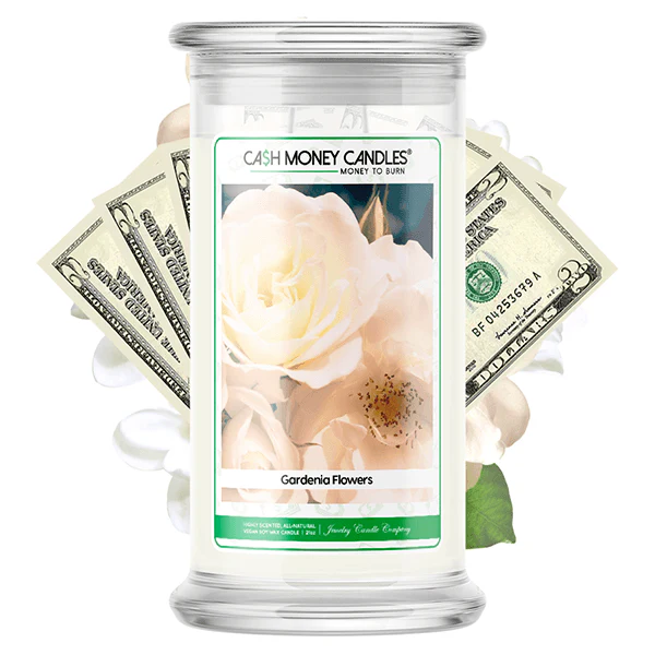 Gardenia Flowers Cash Money Candle