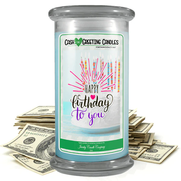 Happy Birthday To You Cash Money Candle