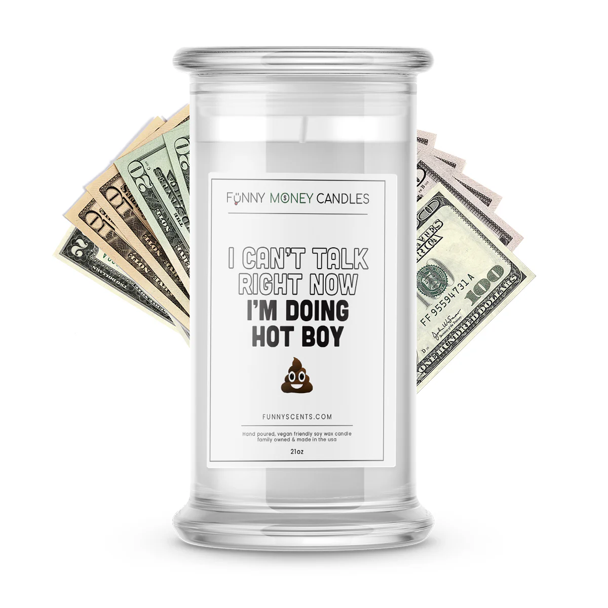 I Can't Talk Right Now I'm Doing Hot Boy shit Money Funny Candles