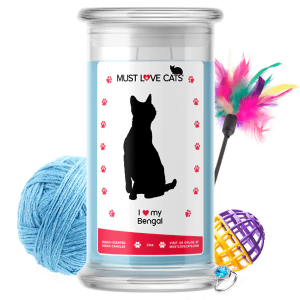 I Love My Bengal Must Love Cats Candle