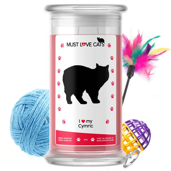 I Love My Cymric Must Love Cats Candle