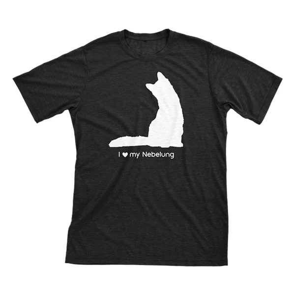 I Love My Nebelung Must Love Cats White On Black Short Sleeve T-Shirt