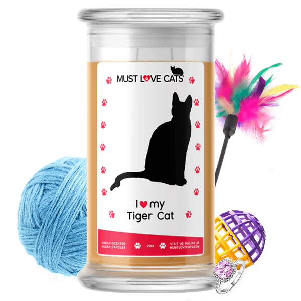 I Love My Tiger Cat Must Love Cats Candle
