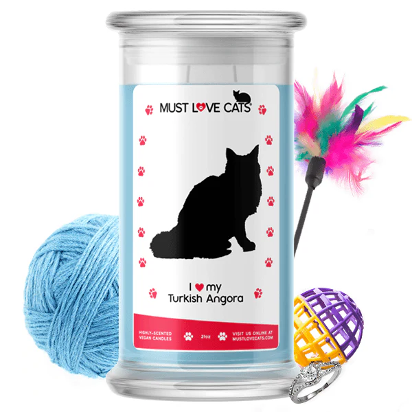 I Love My Turkish Angora Must Love Cats Candle