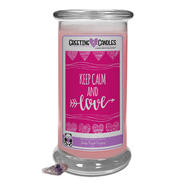 Keep Calm & Love Jewelry Greeting Candle