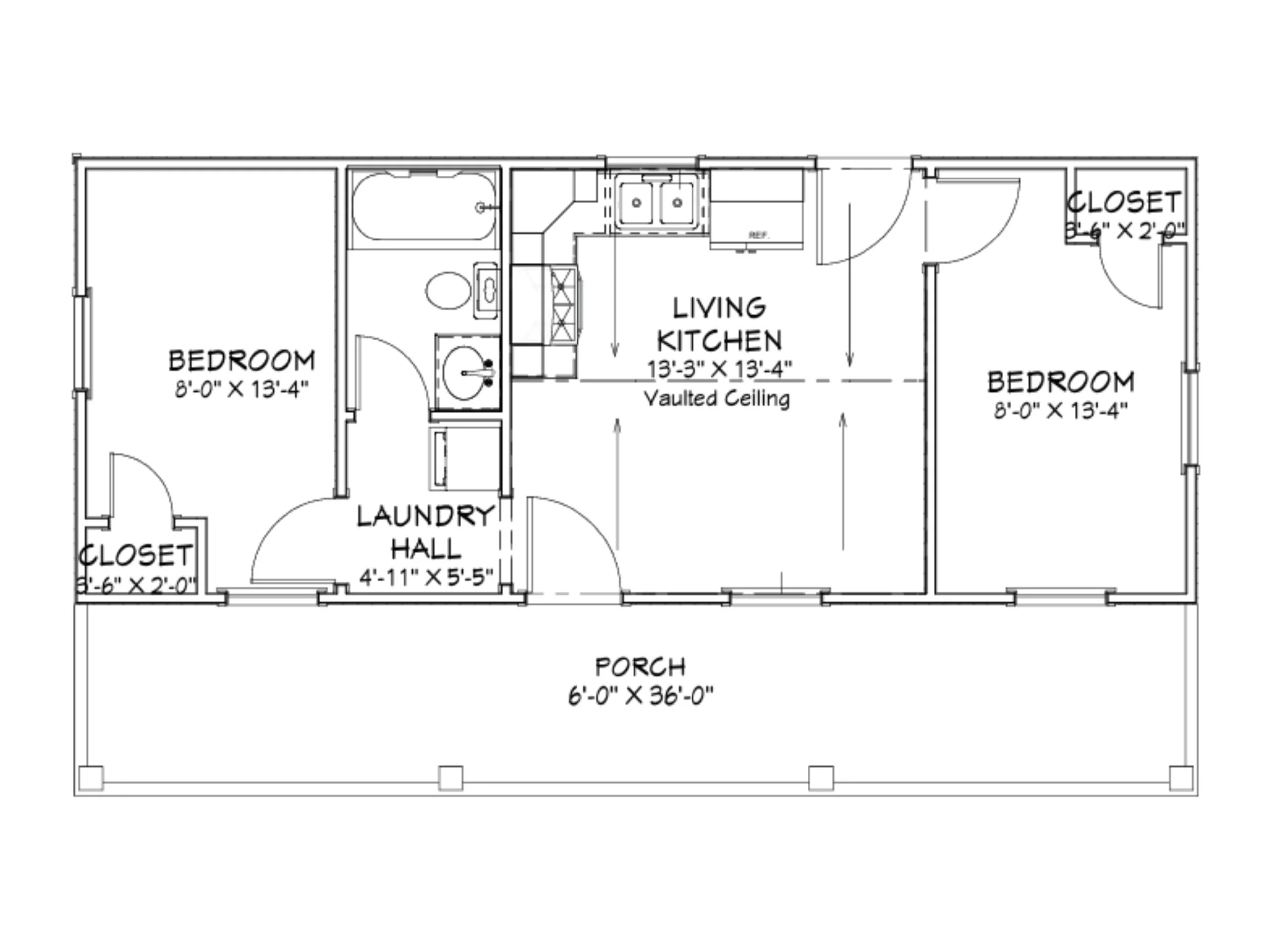 Lakeside Haven Tiny Home Affordable House Kit (2 bed 1 bath) - Image 2