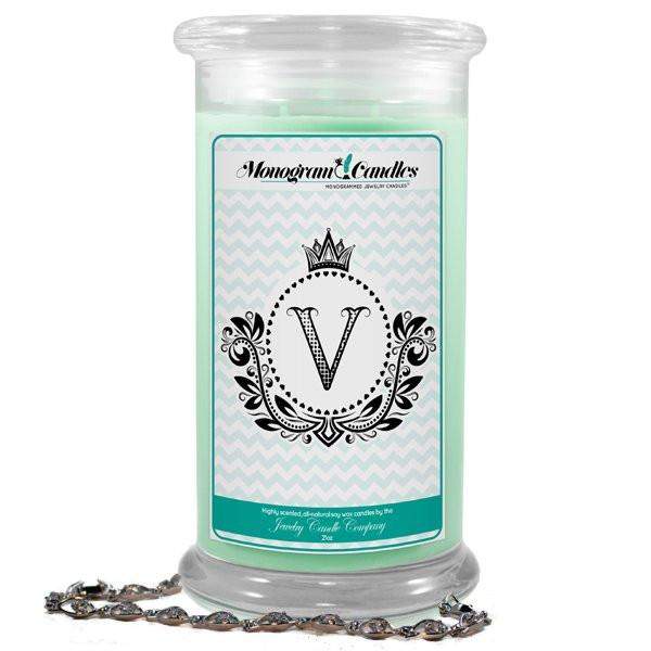 Letter V Monogram Candles