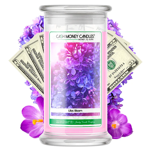 Lilac Bloom Cash Money Candle