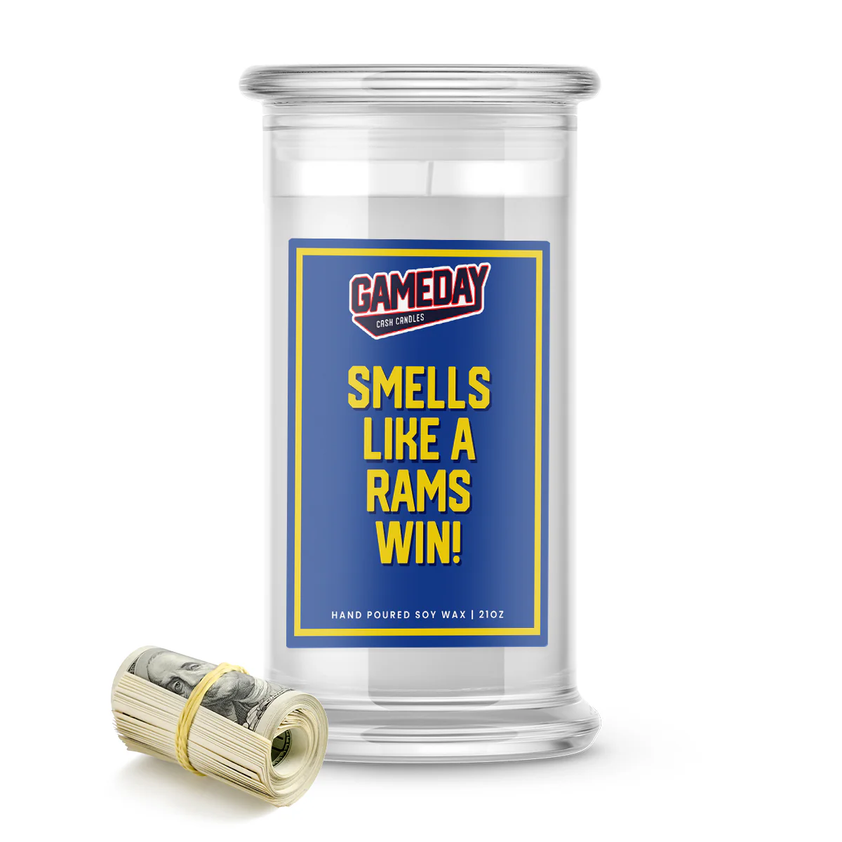 Los Angeles Rams Game Day Cash Candle