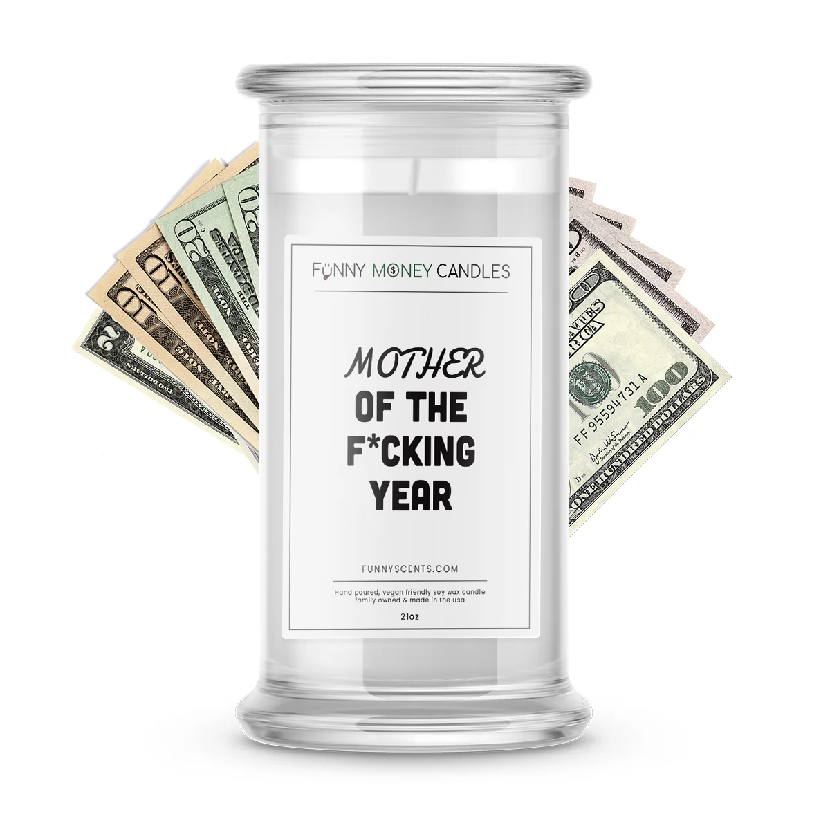 Mother of the F*cking year Money Funny Candles