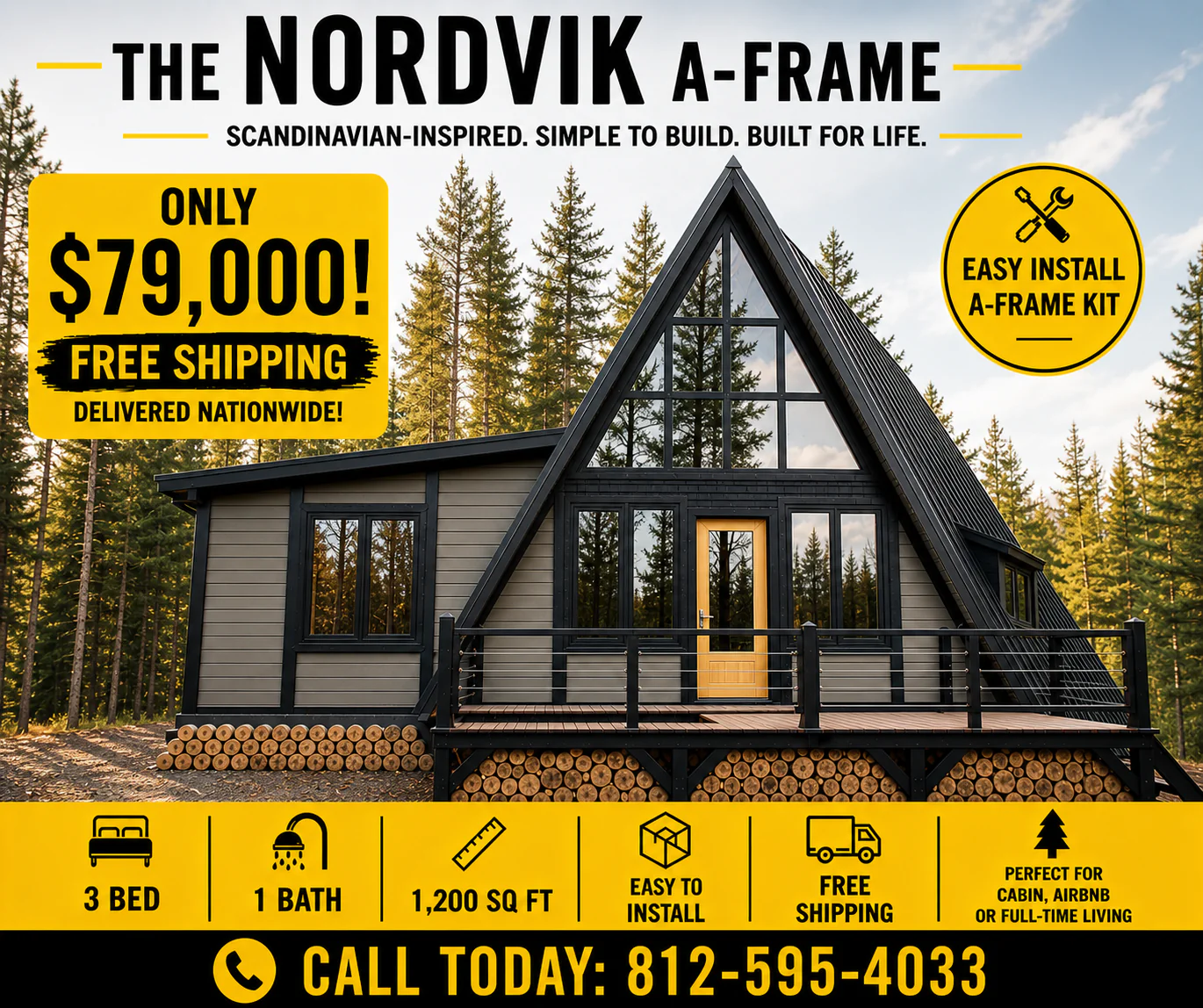NORDVIK A-FRAME ( AFRAME ) CABIN KIT - Image 20