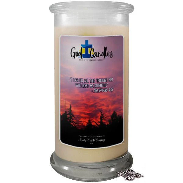 Philippians 4:13 Verse God Candle