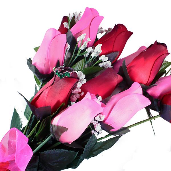 Pink & Red Bouquet Cash Roses