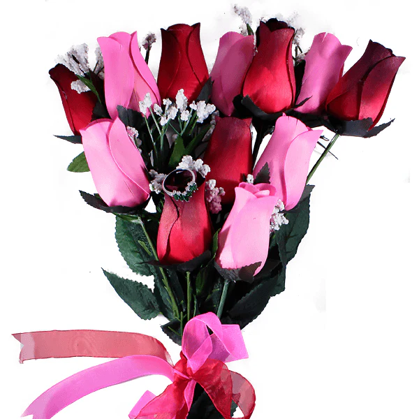 Pink & Red Bouquet Cash Roses - Image 2