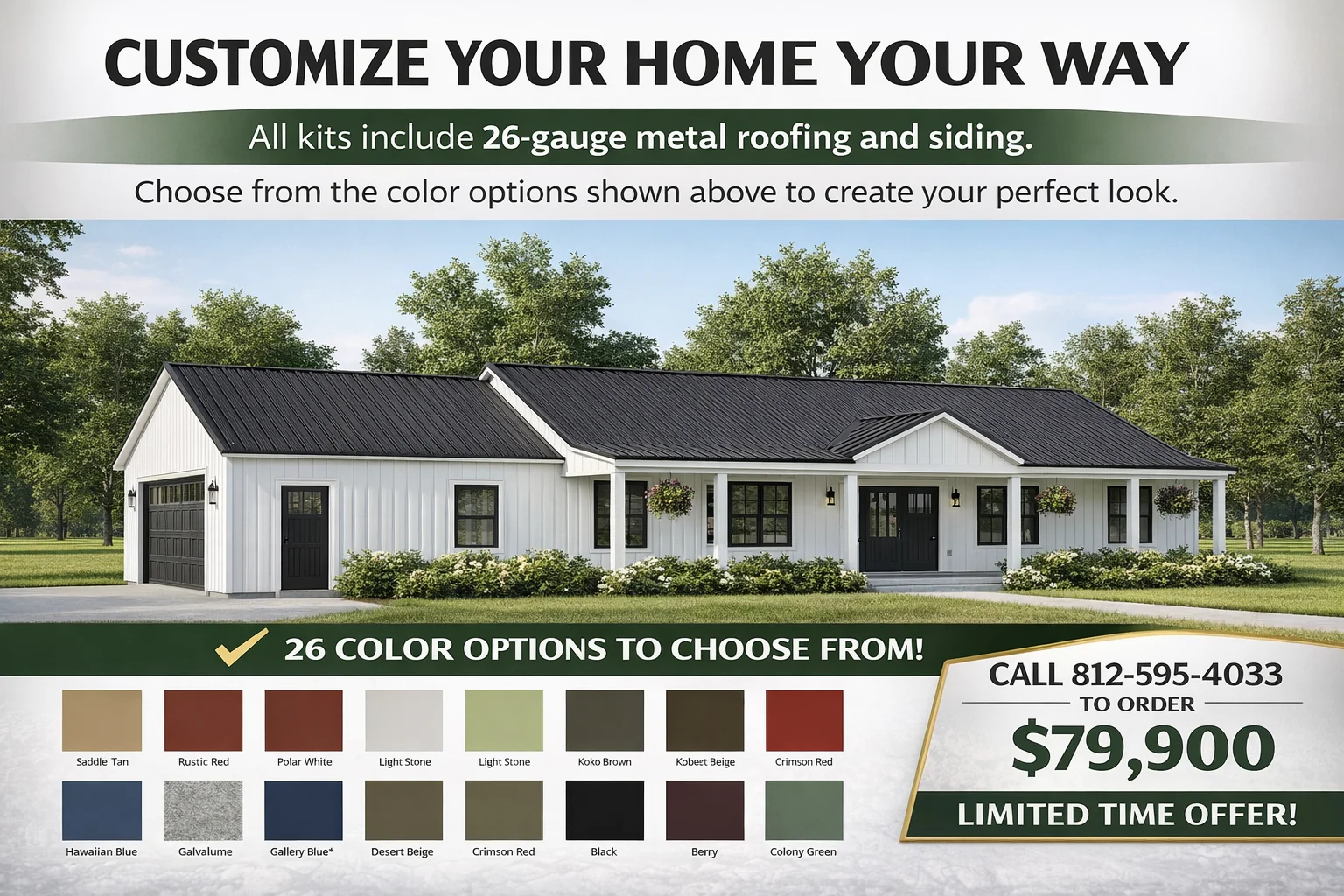 Praire Ridge 2.0 Affordable House Kit (3 bed 2 bath) - Image 3
