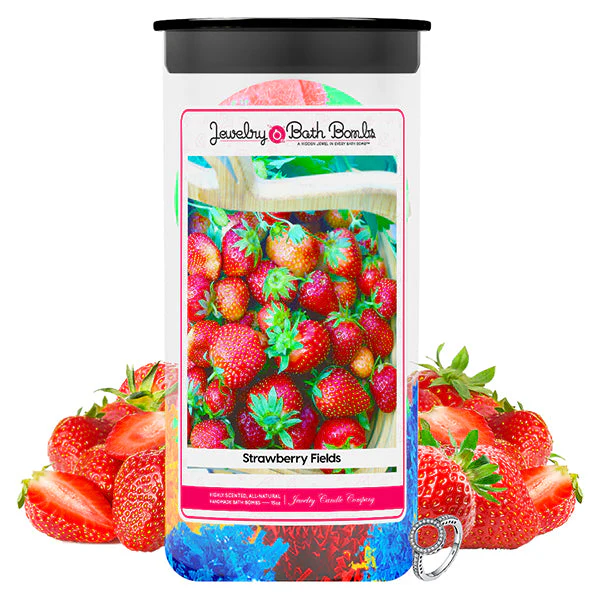 Strawberry Fields Jewelry Bath Bombs Twin Pack