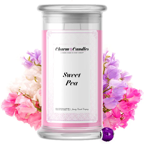 Sweet Pea Charm Candle
