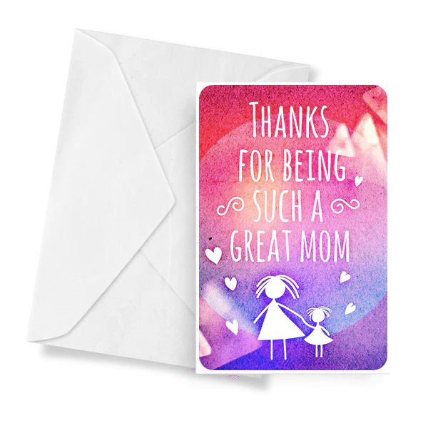 Thanks For Being Such A Great Mom Jewelry Greeting Card