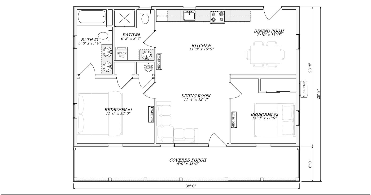 The Canadian Rancher Amish Built Modular Cabin (2 bed 2 bath) - Image 2