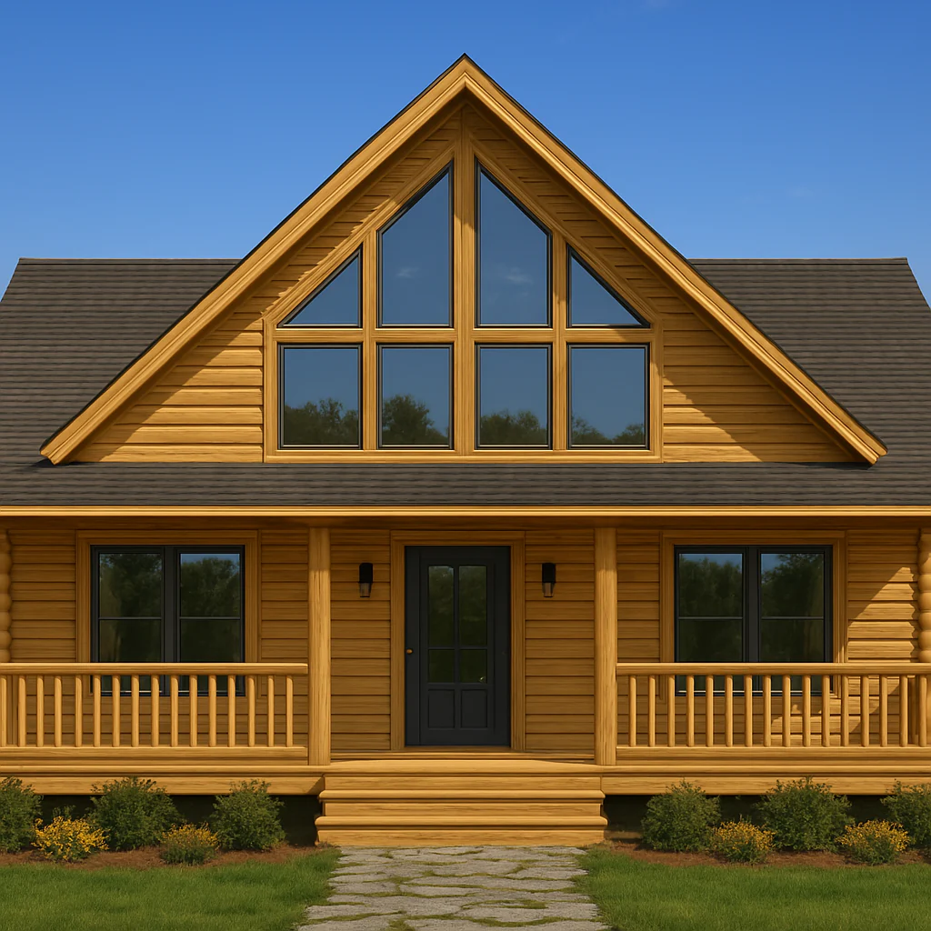 The Lake Front Log Home Plan - Log Home Kit - Image 2
