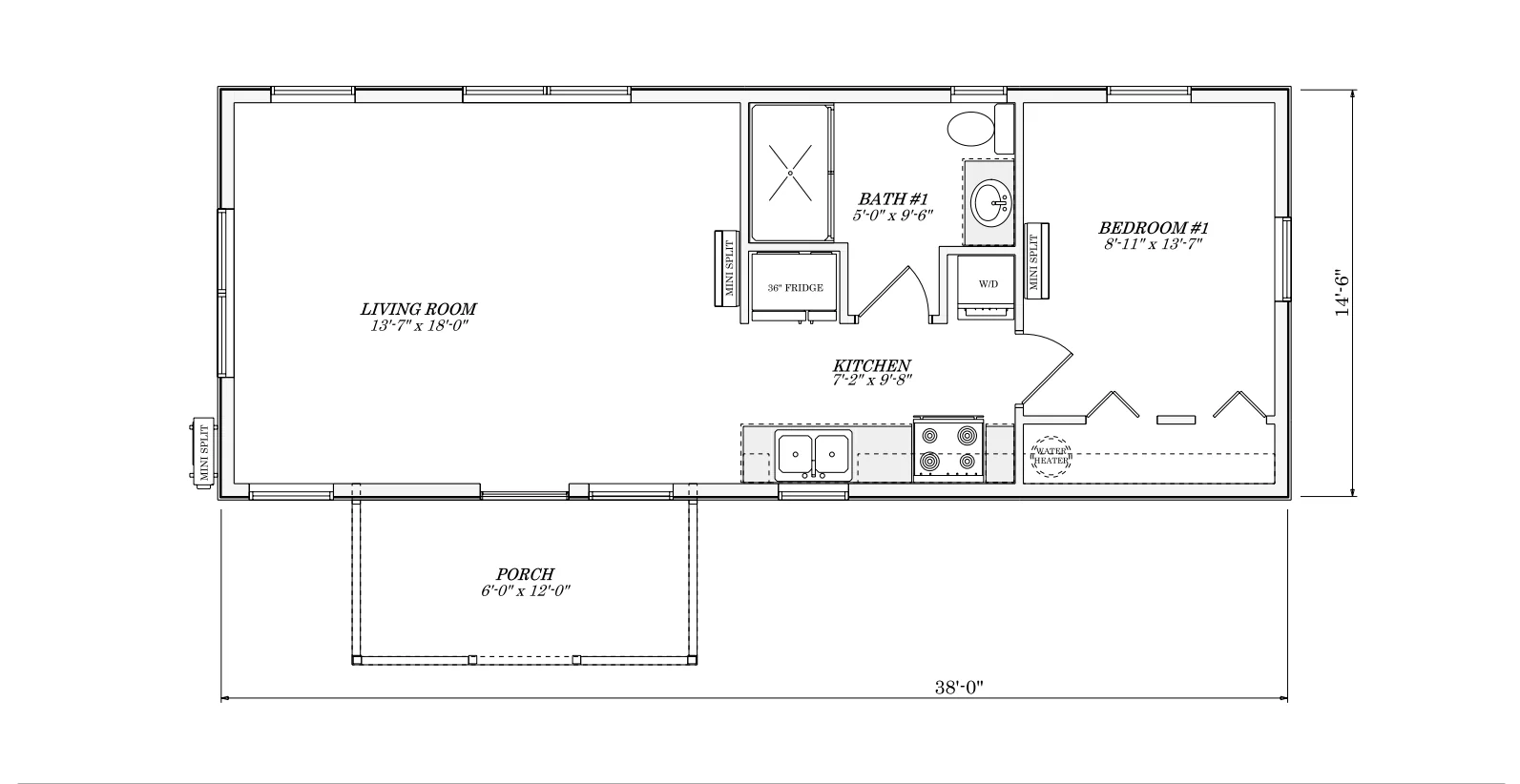 The Lake Tahoe Amish Built Modular Cabin (1 bed 1 bath) - Image 2